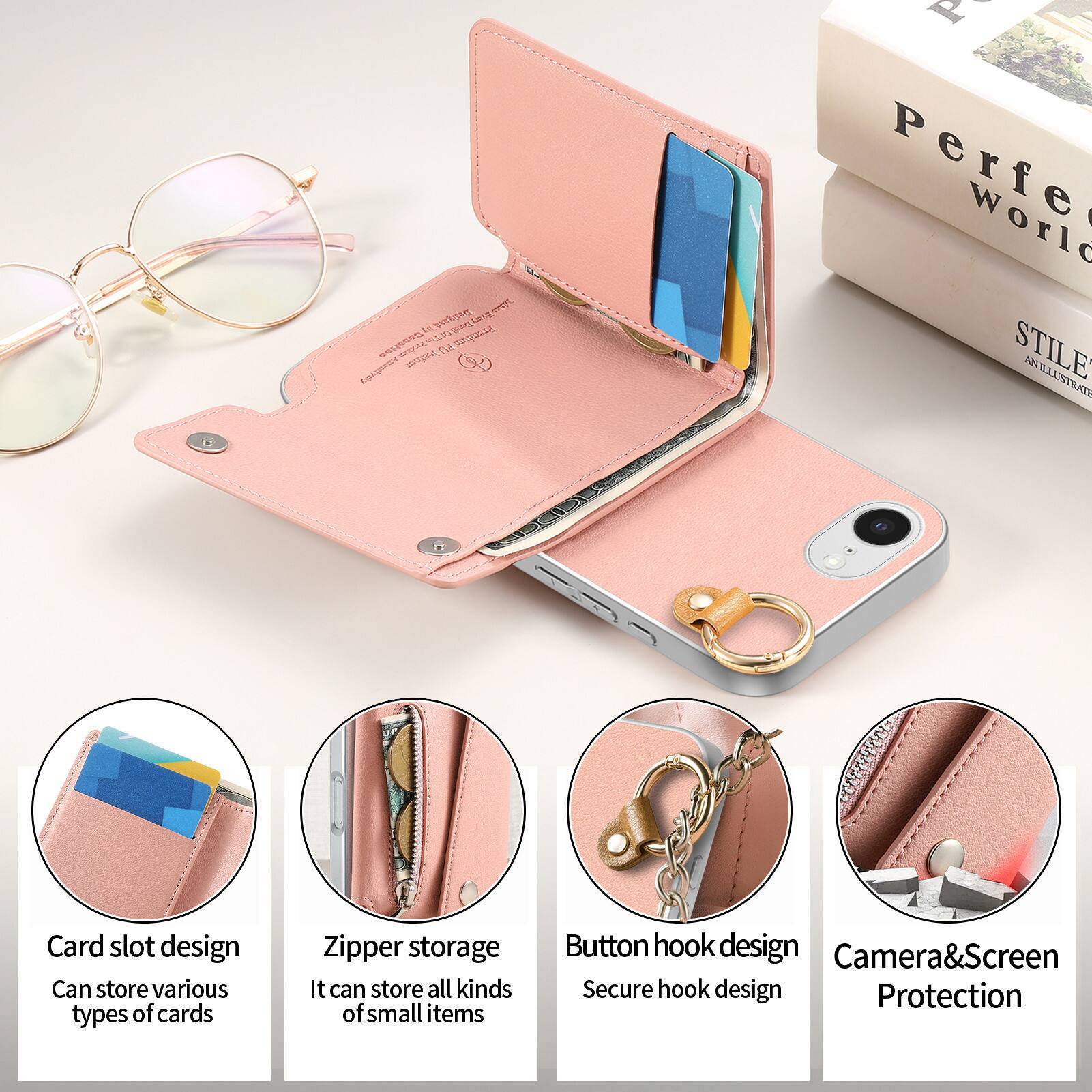 Le Od Tan Dellgard Dext Premium Casofica > FUllexther PU Amandvely 100

P S Perfe World STILE AN ILLUSTRATE

Card slot design Can store various types of cards

Zipper storage It can store all kinds of small items

Button hook design Camera&Screen Secure hook design Protection