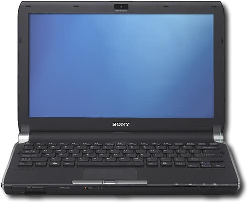 Front Standard. Sony - VAIO Laptop with Intel® Centrino® 2 Processor Technology - Black.