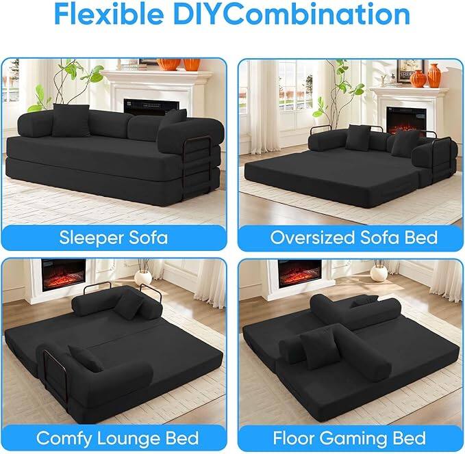 Flexible DIY Combination

- Sleeper Sofa
- Oversized Sofa Bed
- Comfy Lounge Bed
- Floor Gaming Bed