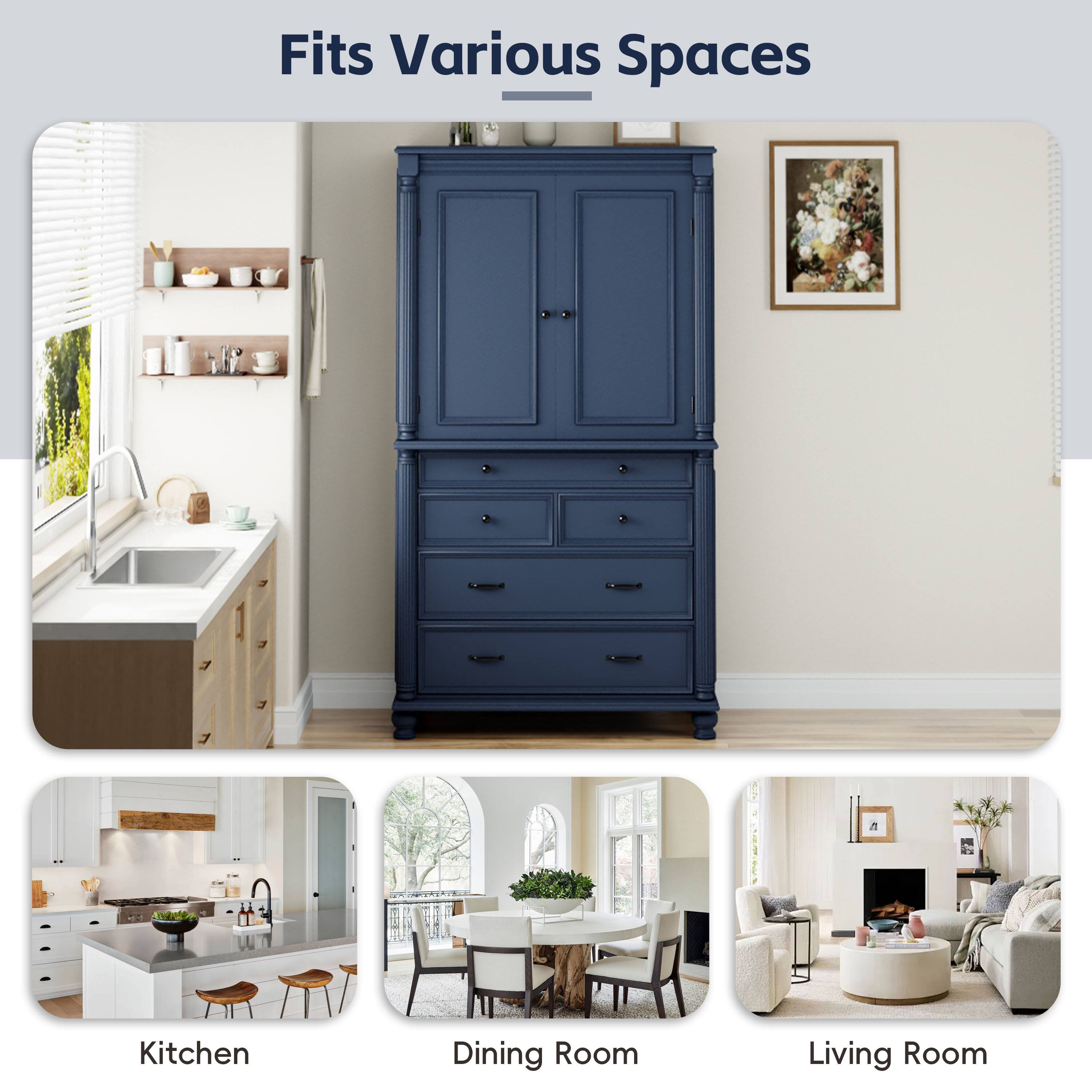 Fits Various Spaces

Kitchen  
Dining Room  
Living Room