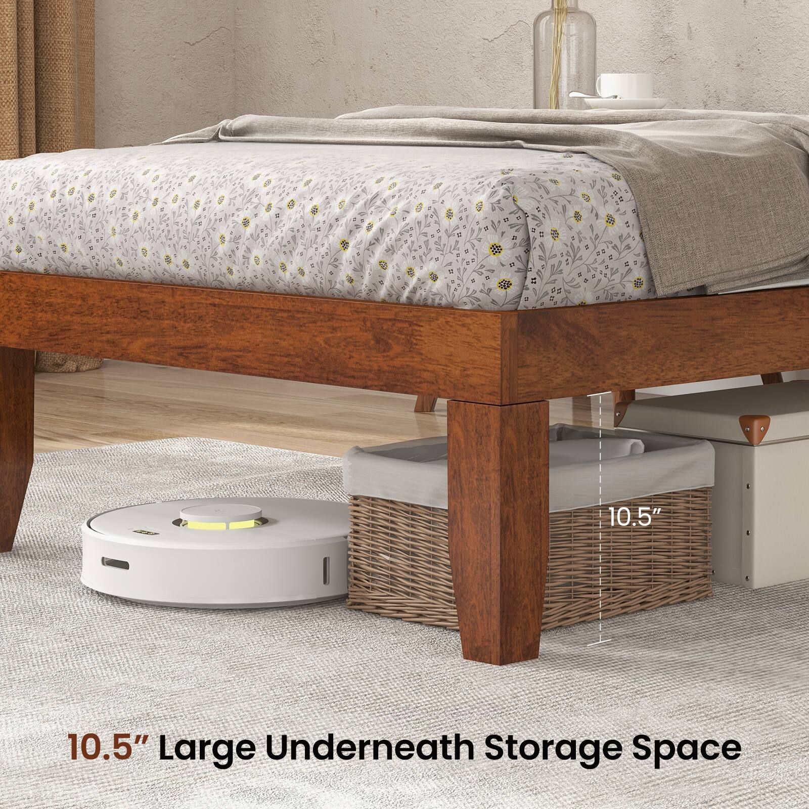 10.5" Large Underneath Storage Space