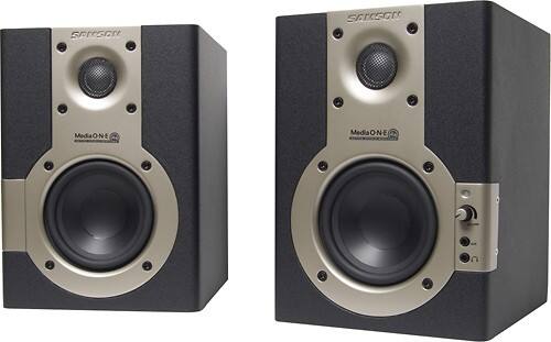 Front Standard. Samson - MediaOne Studio Monitors - Black/Gray.