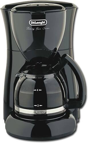 Front Standard. DeLonghi - 4-Cup Coffeemaker - Black.
