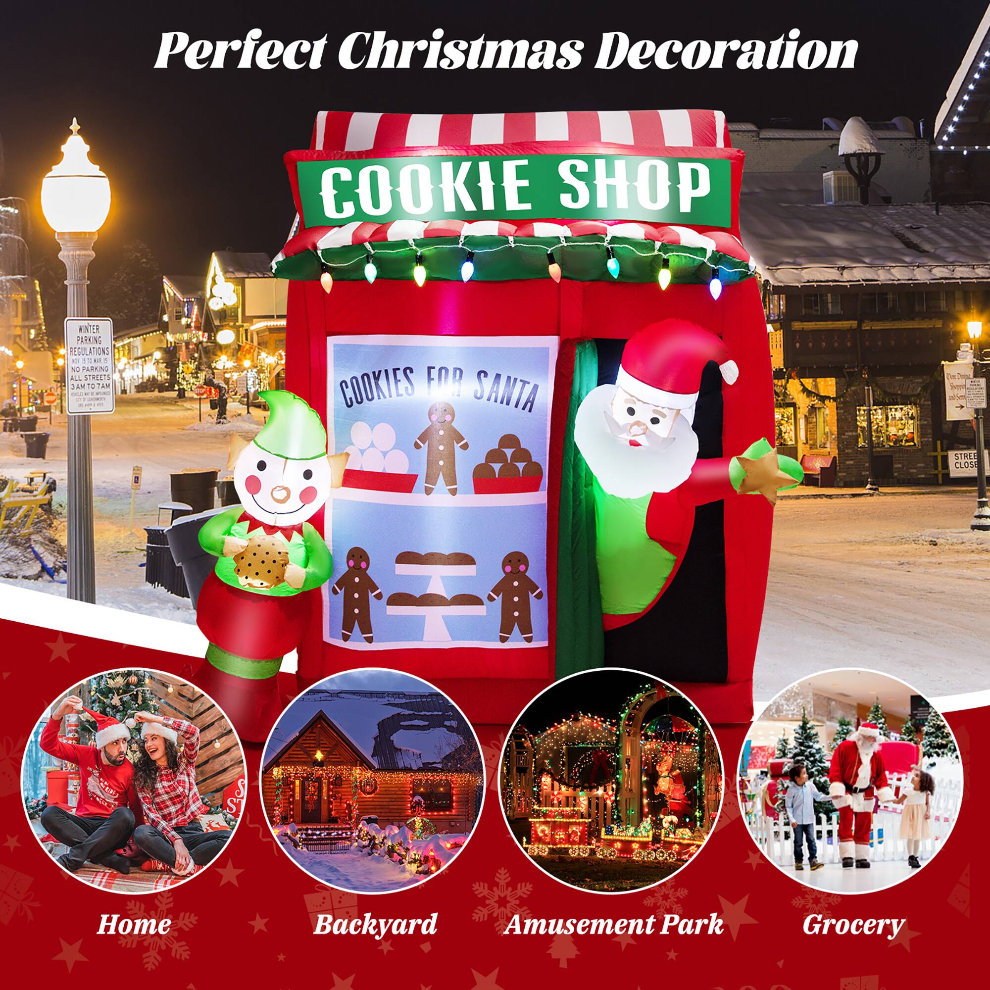 Perfect Christmas Decoration Cookie Shop Winter Regulations M - N Parkie dL Streets Saw Santa Claus -o TAR -  COOKIES FOR SANTA Claus -  STREET CLOSES Home Backyard Amusement Park Grocery