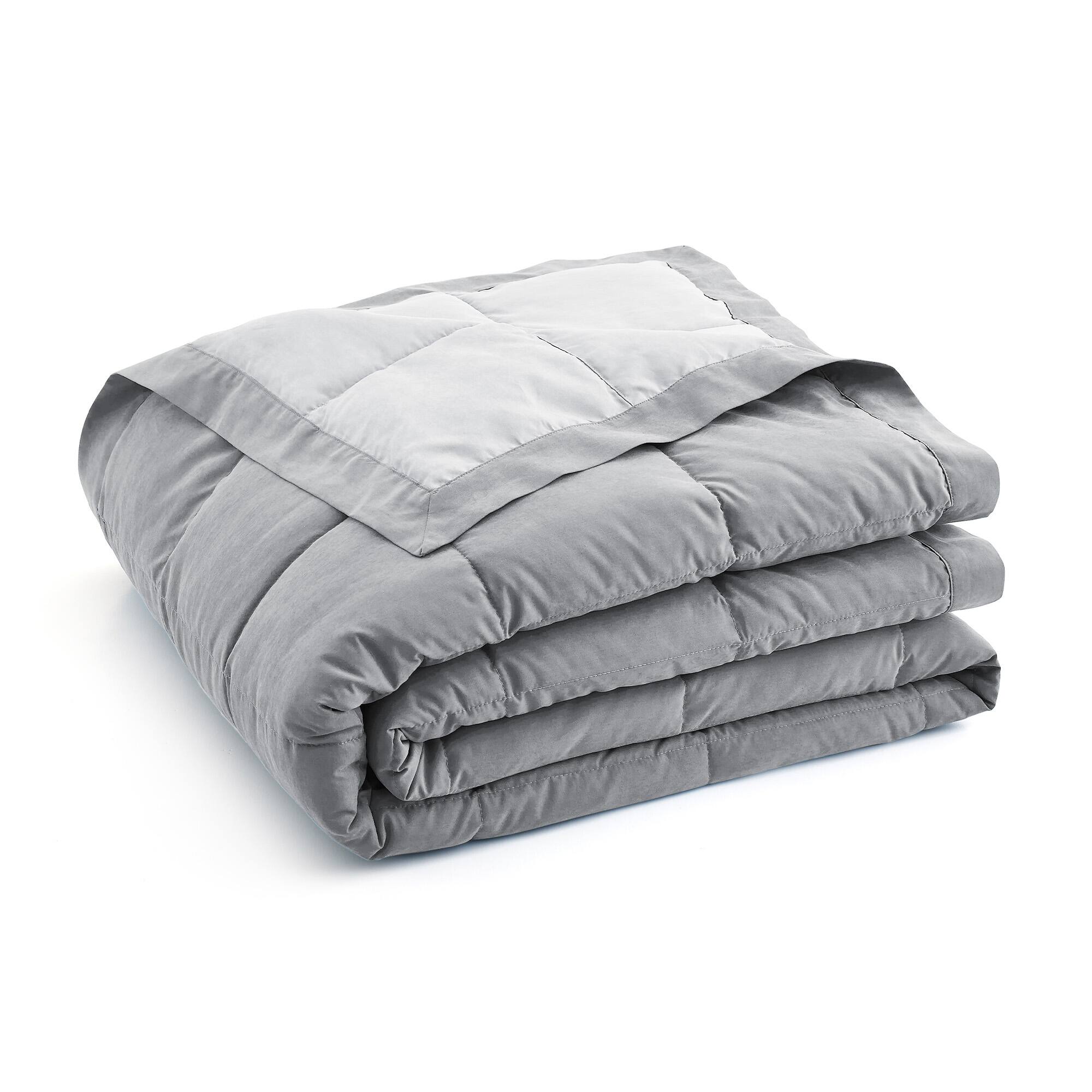 Alt View 1. Peace Nest - Peace Nest Oversized Reversible Microfiber Bedding Blanket, Lightweight Soft with Satin Trim, Dark/Light Gray, 108x90" - Dark Gray/Light Gray.