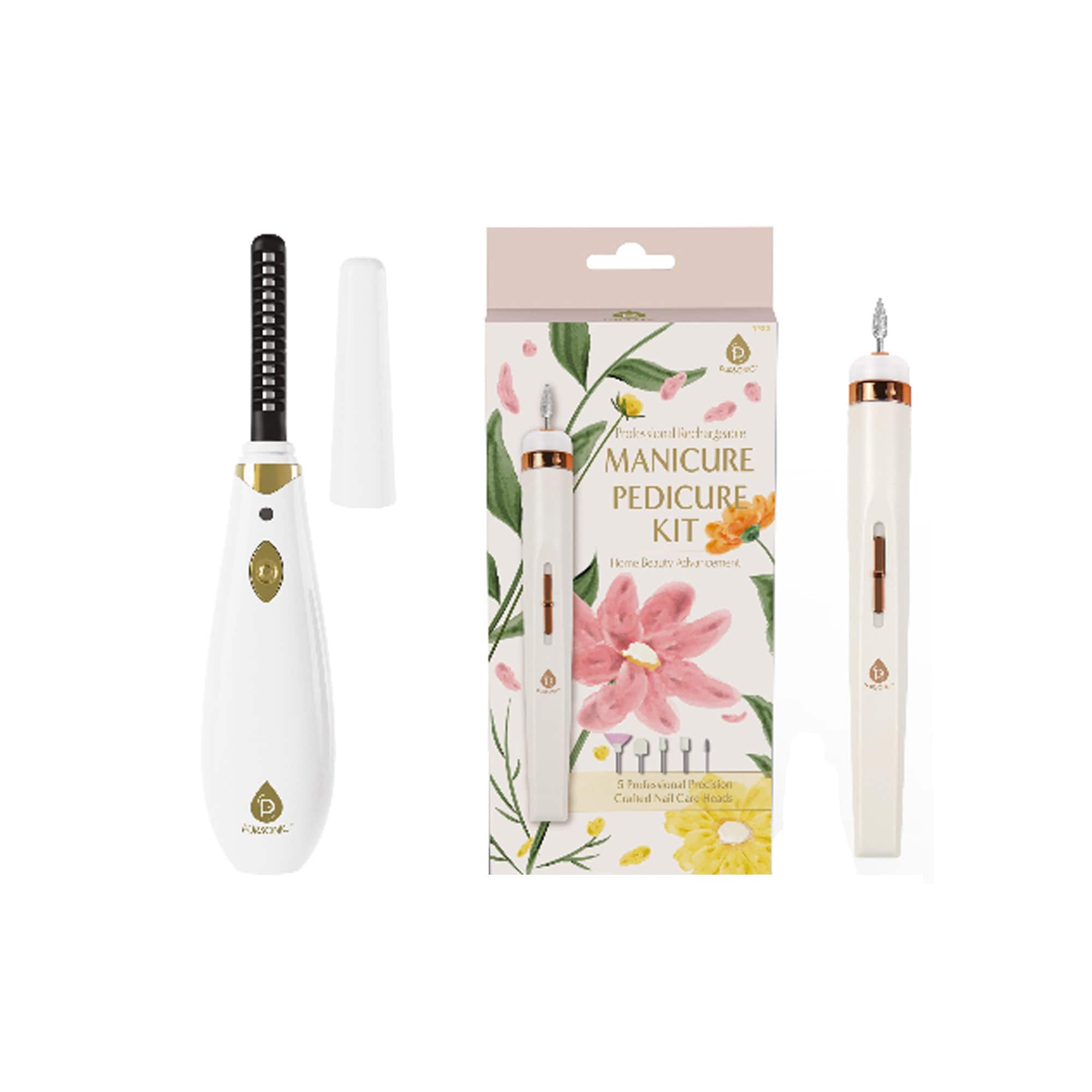 1 P AZIC Prake esen Secargso MANICURE PEDICURE KIT I Heme Ges Phceen P P FMKCRE-5 Professional Proction Crated Nail Carc Heads
