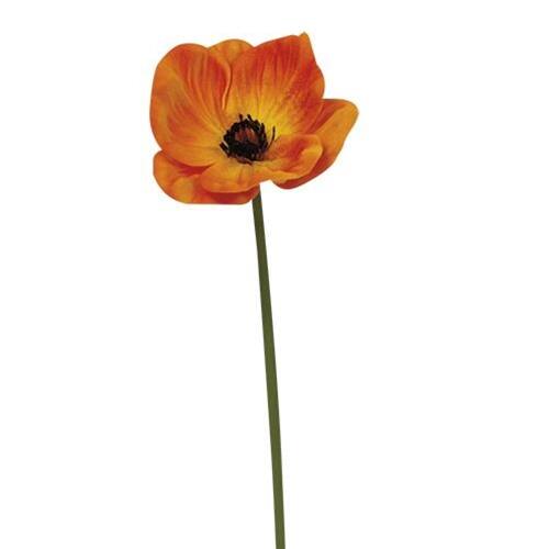 Front. BreeBe - Orange Poppy Stem 11" - Orange.
