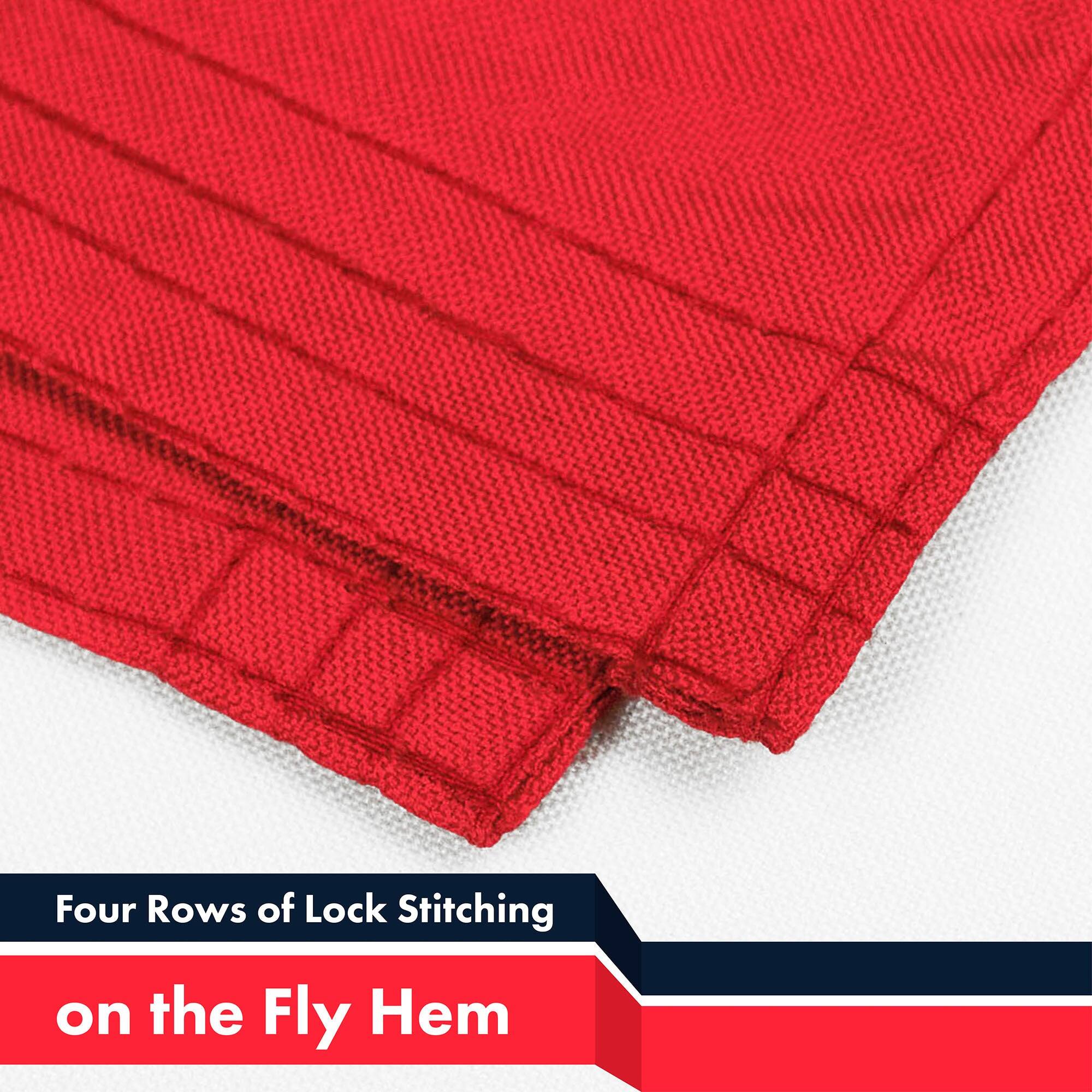 Four Rows of Lock Stitching on the Fly Hem