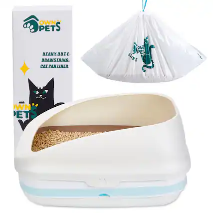 OWN PETS S HEAVY DUTY DRAWSTRING CAT PAN LINER NOW