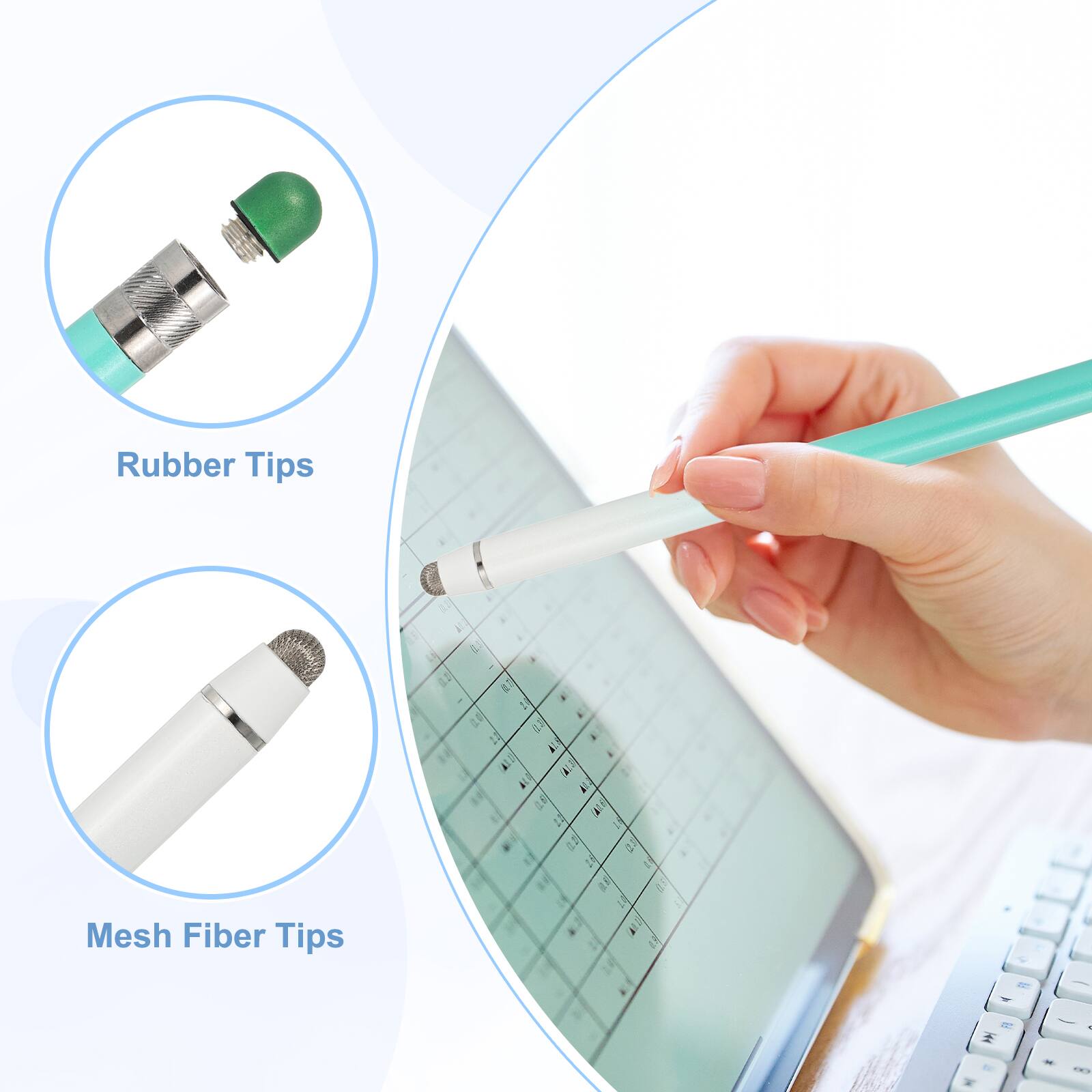 Rubber Tips Mesh Fiber Tips