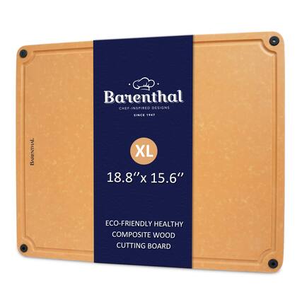 Barenthal CHEF-INSPIRED DESIGNS SINCE 1947
BARENTHAL XL
18.8" x 15.6"
ECO-FRIENDLY HEALTHY COMPOSITE WOOD CUTTING BOARD