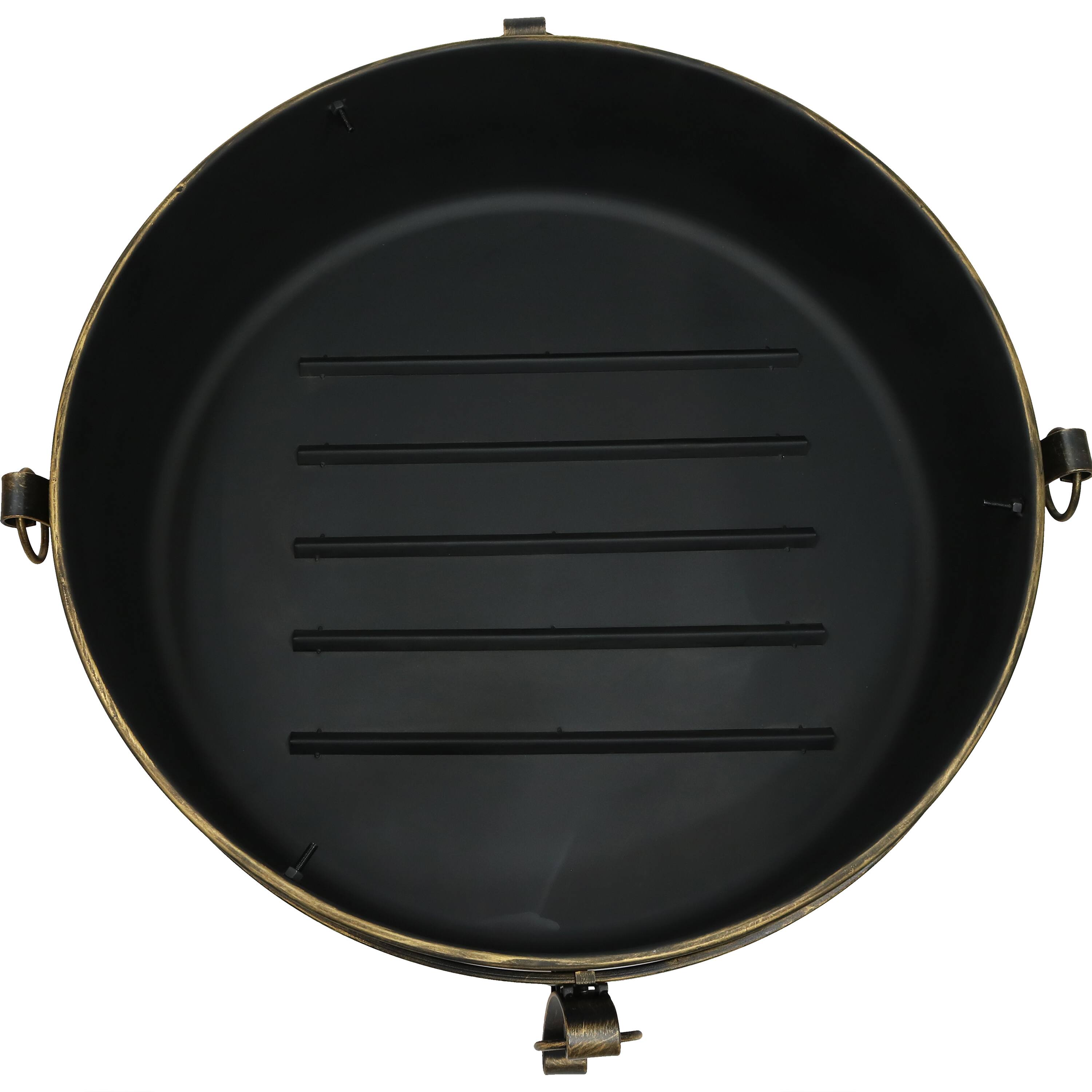 Alt View 10. Sunnydaze - 34 in Cauldron Outdoor Fire Pit Bowl with Spark Screen and Poker - Black.