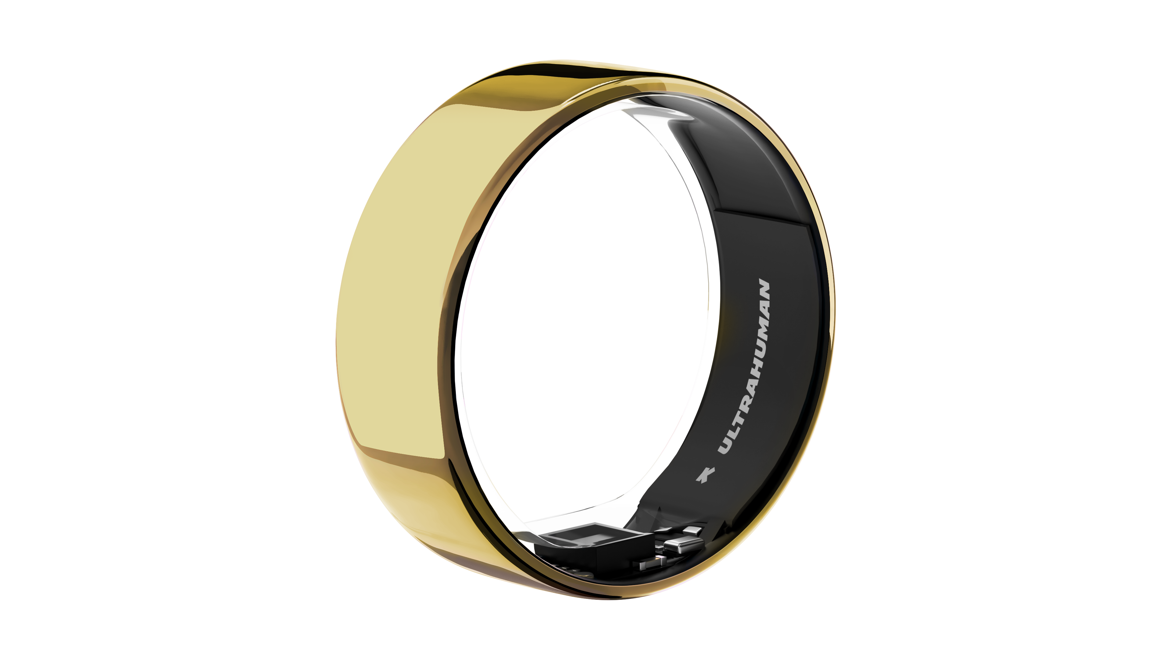 Alt View 5. Ultrahuman - Ring AIR - Smart Ring - Size Before You Buy - Size 7 - Bionic Gold.