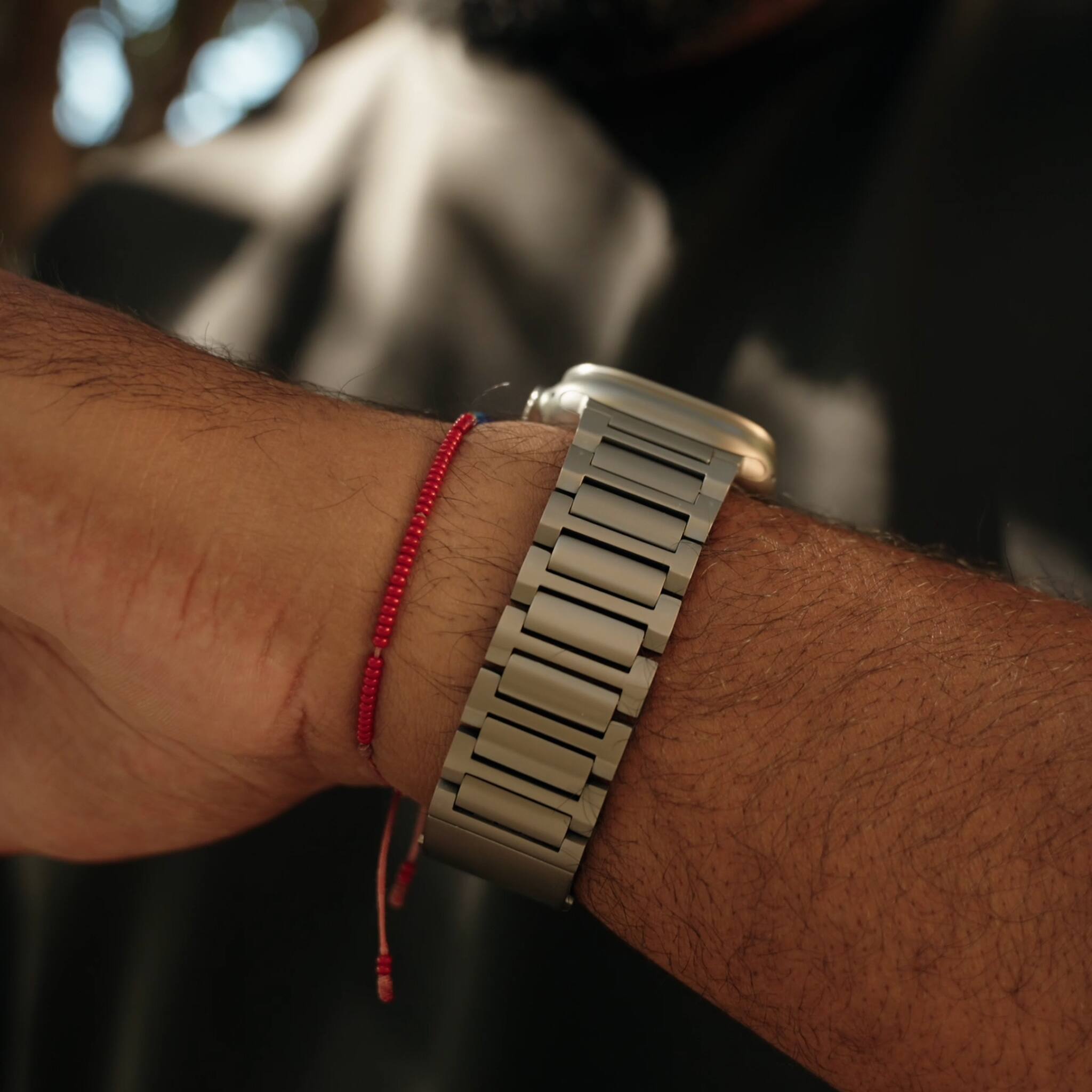 Alt View 3. Ultra Supply Co - Titan G4 Titanium Band for Apple Watch Ultra 3/2/1 - Natural Titanium.