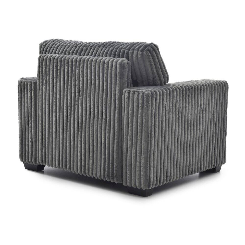 Back. Glory Furniture - Teddy Chair - Gray.