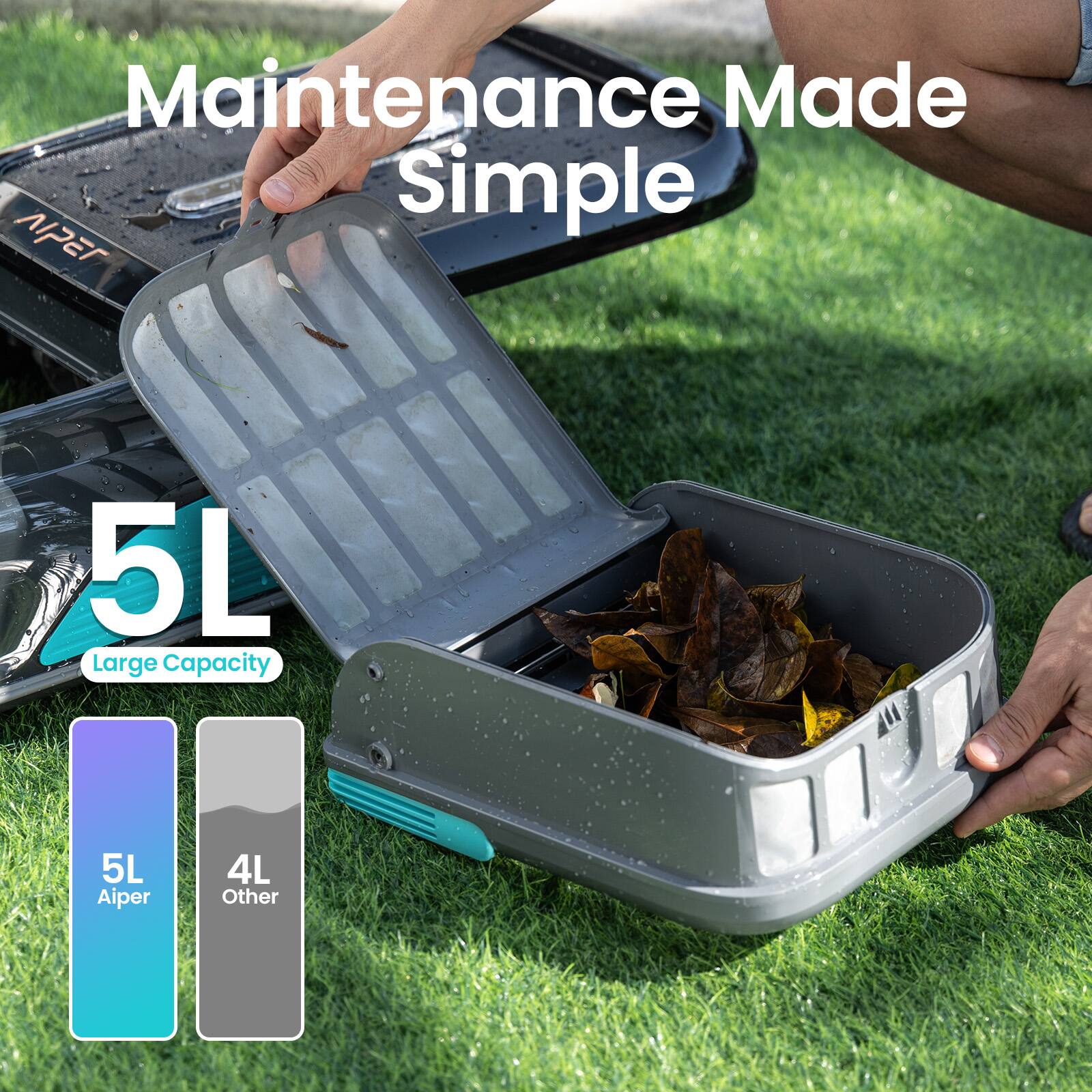 Maintenance Made Simple

5L Large Capacity

5L Aiper
4L Other