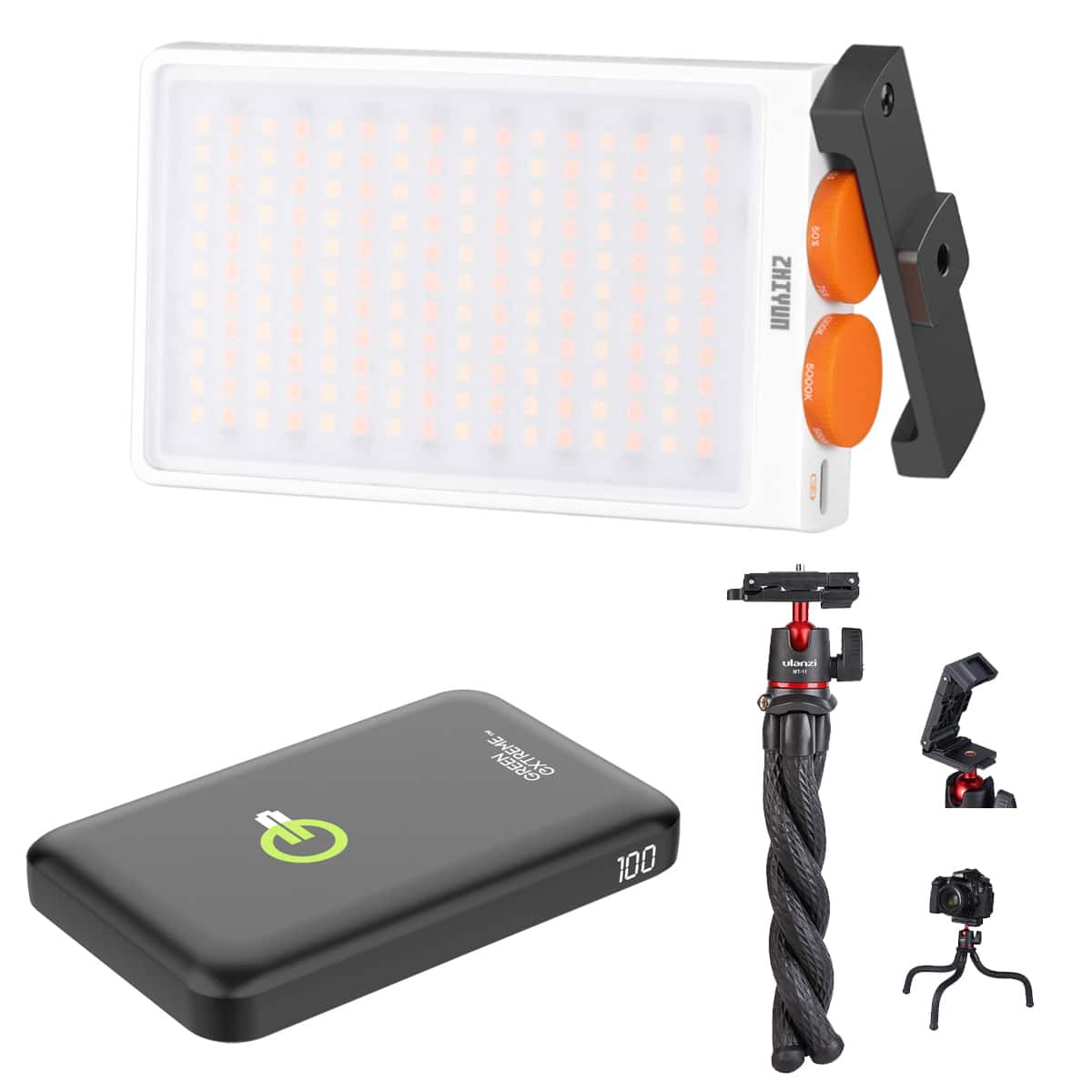 Zhiyun - FIVERAY M40 40W Bi-Color Pocket LED Light, Bundle with Green Extreme 10000mAh Qi Wireless Power Bank and Ulanzi price history on PriceWatchPro