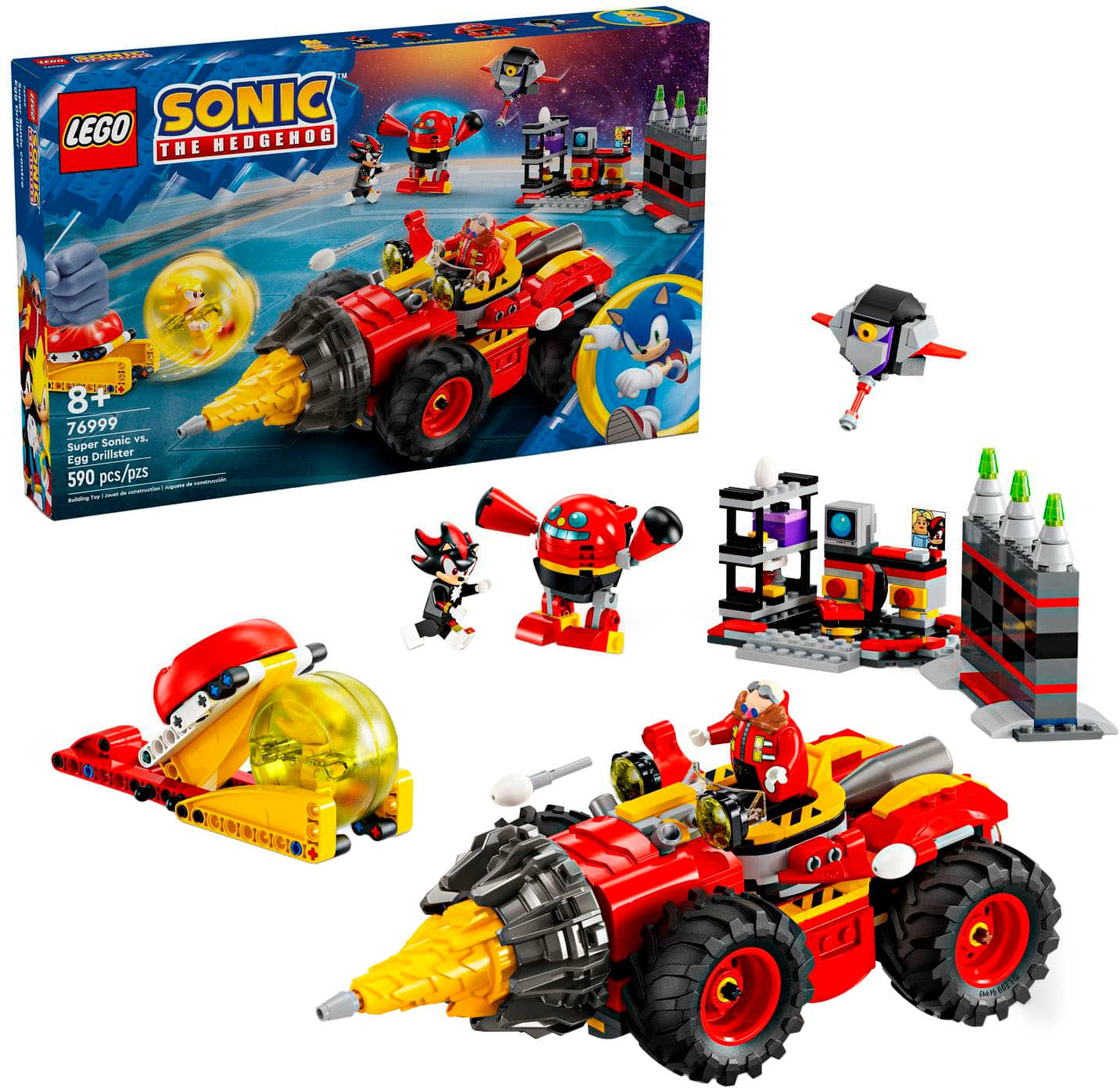 LEGO Sonic The Hedgehog: Super Sonic Vs. Egg Drillster Gaming Toy ...