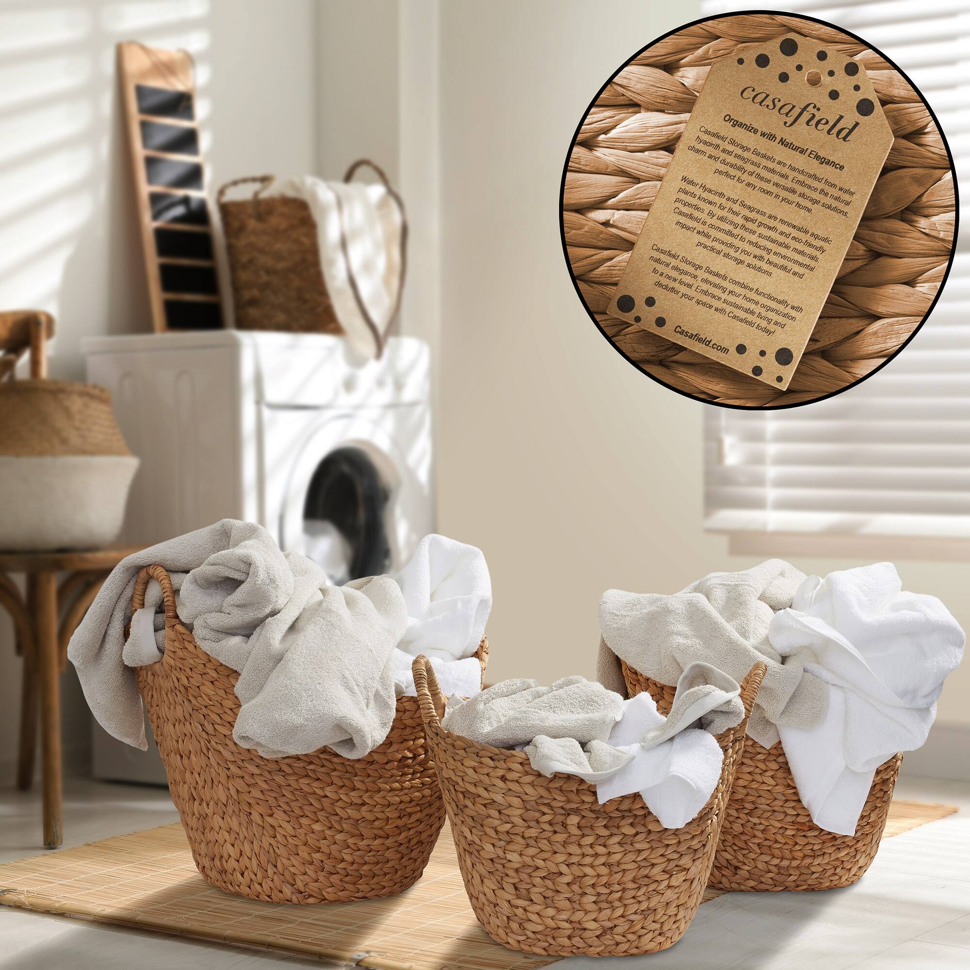Organize with Natural Elegance

Casafield are handcrafted storage baskets made from sustainable, eco-friendly materials. These baskets are perfect for organizing your home with style and functionality. They are durable, versatile, and add a touch of natural beauty to any room. The natural fibers used in their construction are renewable and biodegradable, making them an environmentally friendly choice for your storage needs. 

Casafield.com