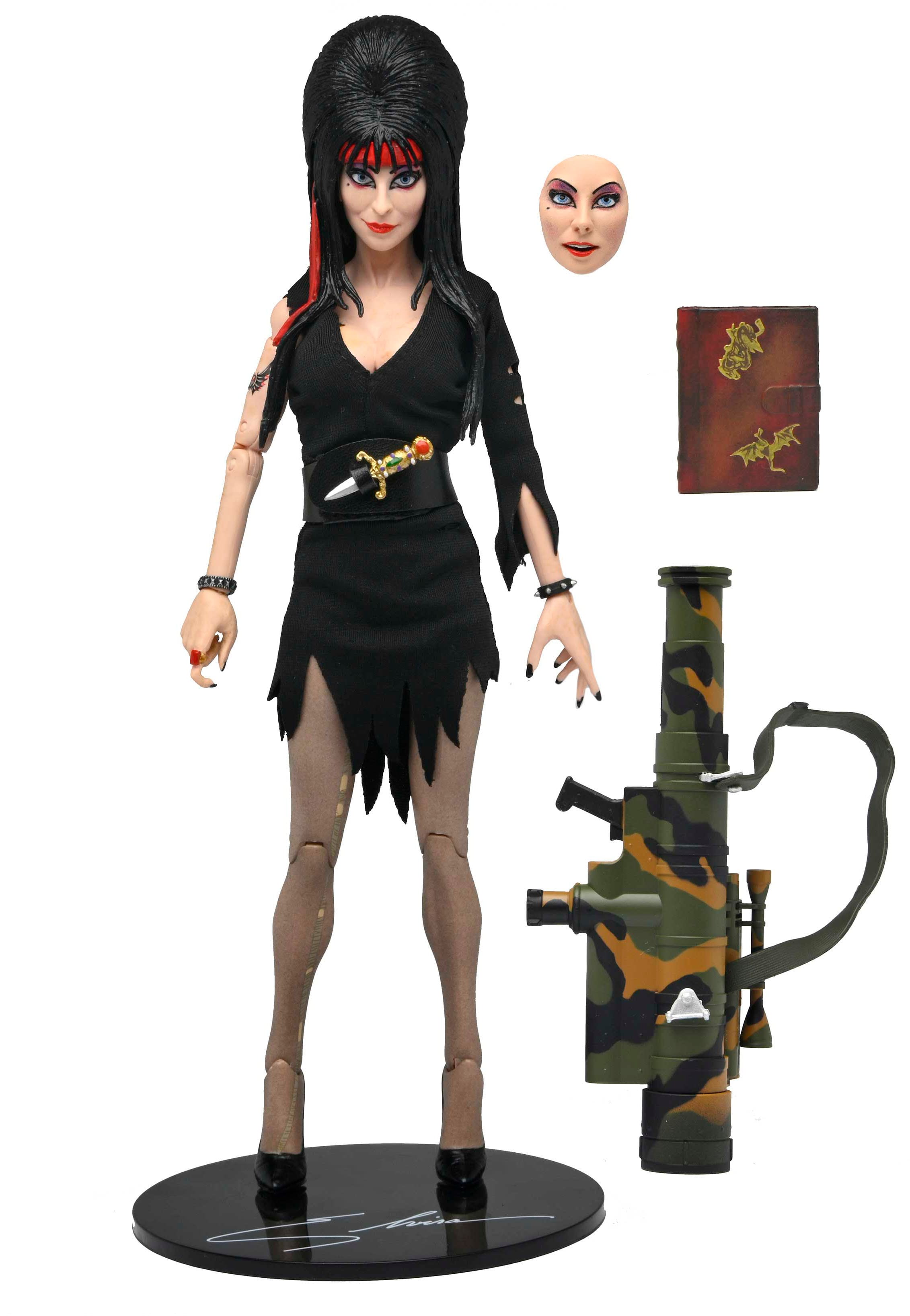 NECA - Elvira 8” Clothed Action Figure - Commando Elvira - Front_Zoom