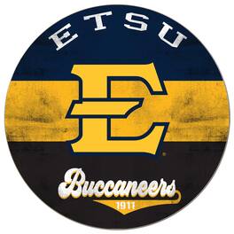 Jardine - ETSU Buccaneers 20'' x 20'' Retro Logo Circle Sign - Navy