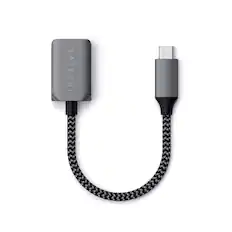 Front. Satechi - USB-C to USB 3.0 Adapter Cable - Type-C to Type-A Female for MacBook Air/Pro, iPad Air/Pro, Mac mini, iMac.