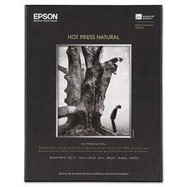 Epson - Hot Press Fine Art Paper Letter Size Smooth Matte Natural - Pack of 25