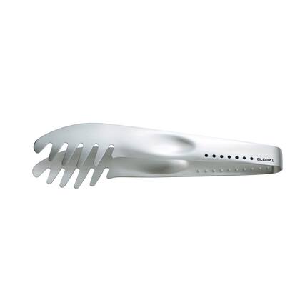 Front. Global - 9" Pasta Tongs - Silver.
