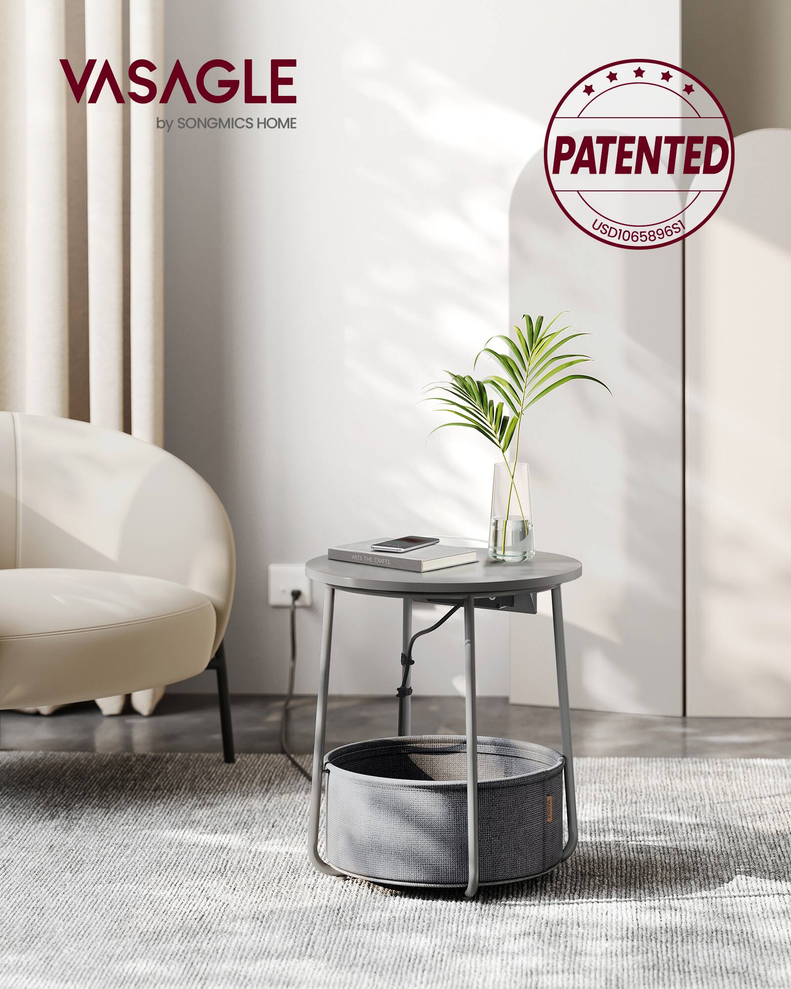 VASAGLE by SONGMICS HOME  
PATENTED USD106589651