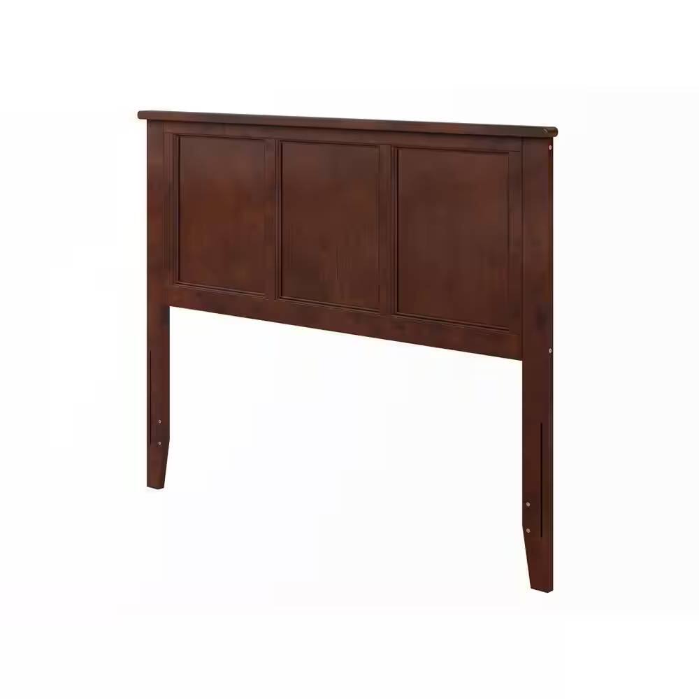 Left. Hivvago - Full size Traditional Style Headboard in Walnut Wood Finish - brown.