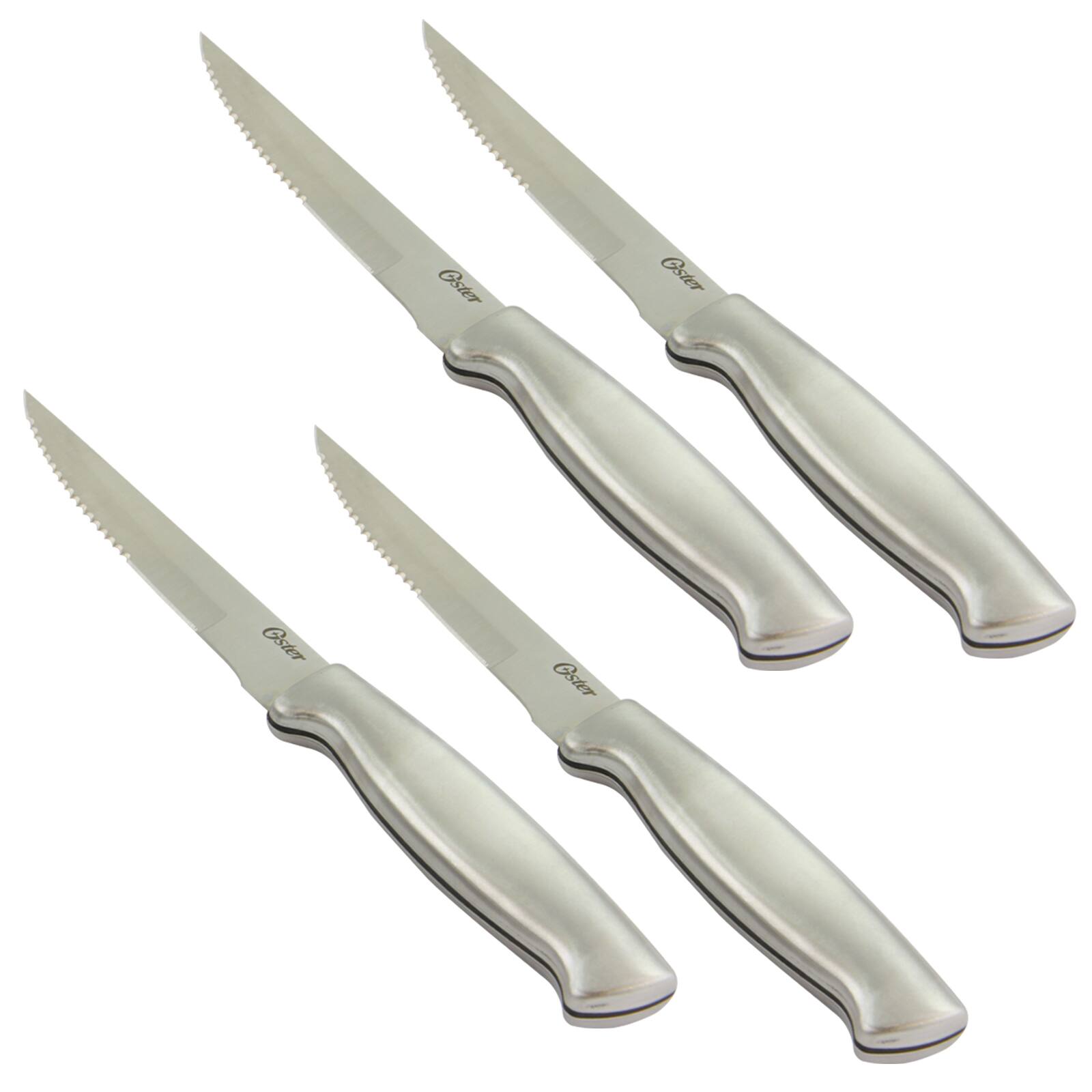 Oster - Baldwyn 4.5 Inch Stainless Steel Steak Knife, Set of 4 - Silver