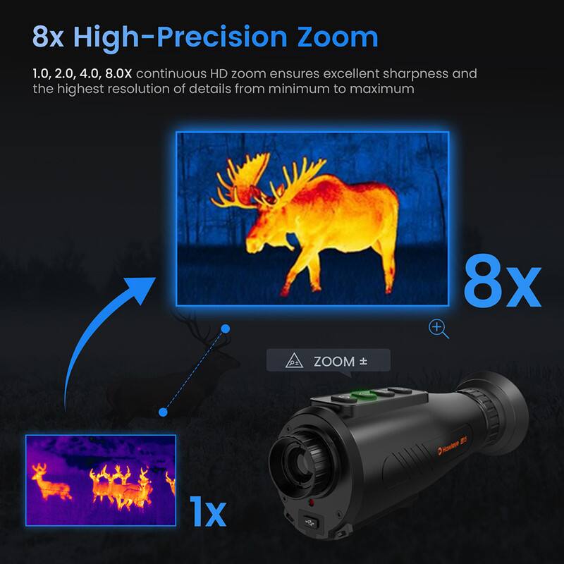 8x High-Precision Zoom

1.0, 2.0, 4.0, 8.0X continuous HD zoom ensures excellent sharpness and the highest resolution of details from minimum to maximum

8x + ZOOM

1x