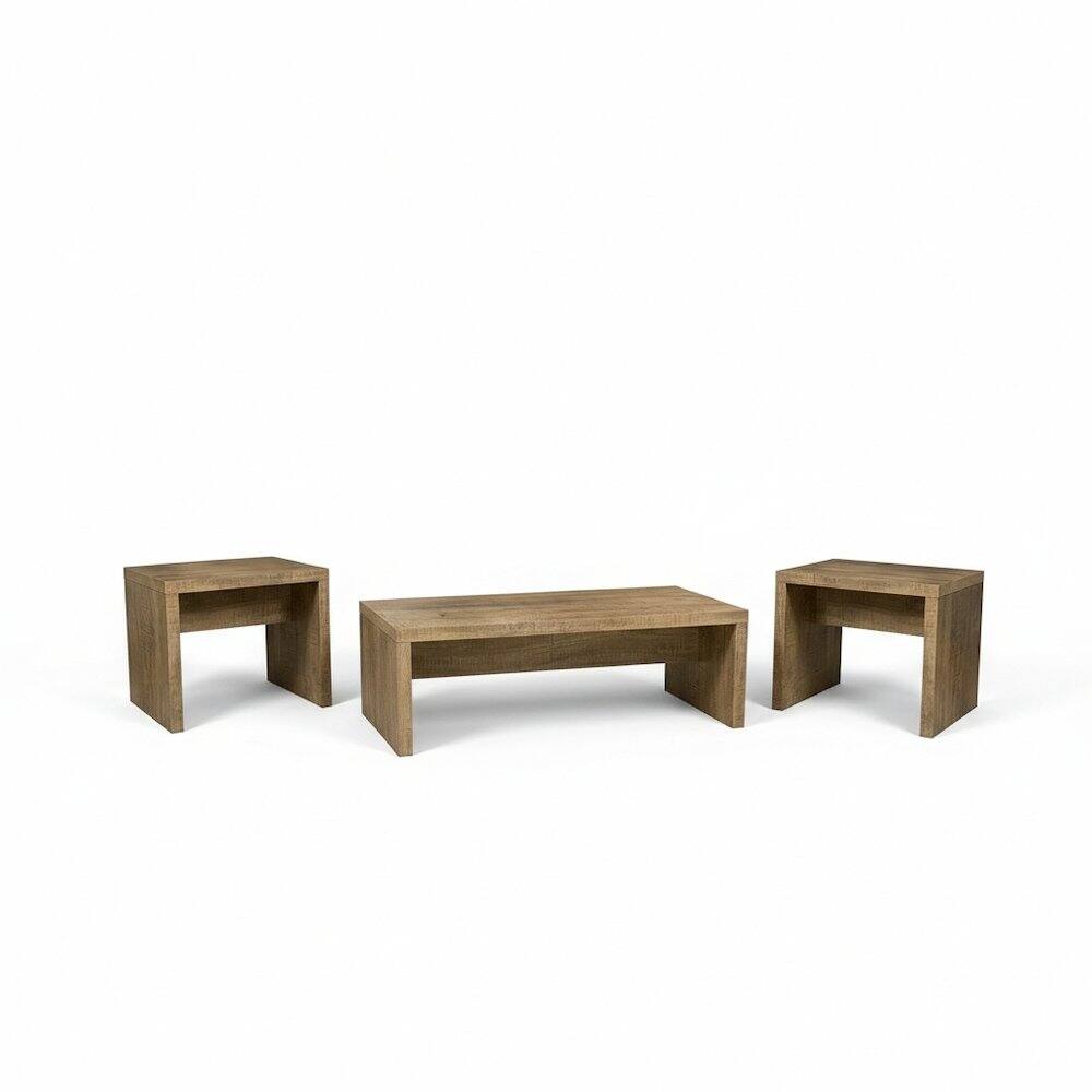Front. Coaster Co. of America - Lynette 3-piece Rectangular Coffee and End Table Set Mango - Mango.