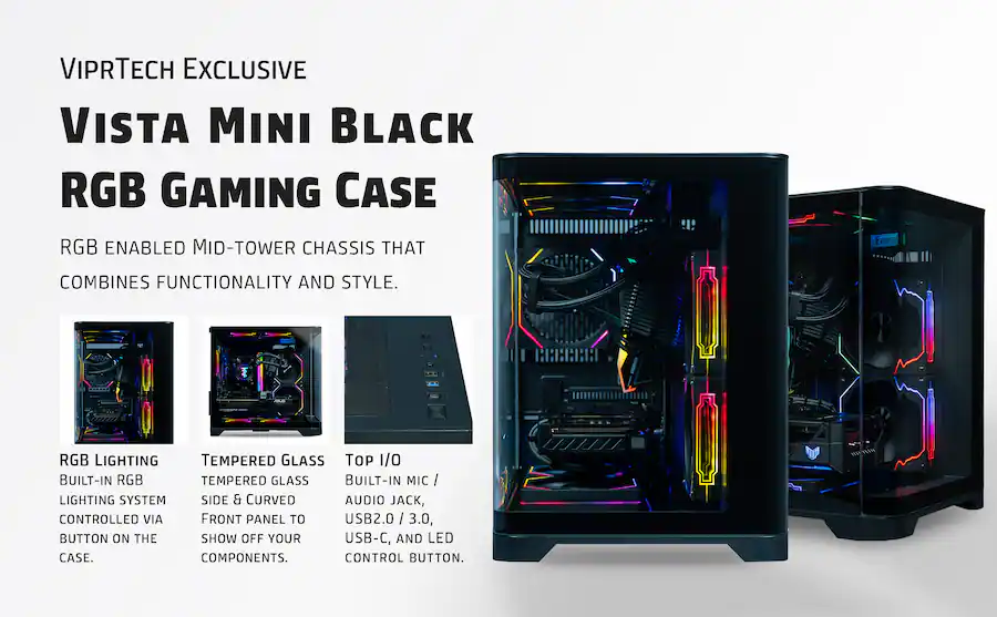 ViprTech Reaper 4.0 Liquid Cooled PC AMD Ryzen 7 8700F 5Ghz, RTX 5070 ...