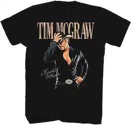 PopMarket - Tim McGraw - Tim McGraw - Back When T-Shirt - XL Black 31541021A4 - APPAREL - Multicolor