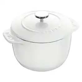 Staub - Cast Iron Petite French Oven, Dutch Oven, 1.5-quart, serves 2, Made in France - Matte White