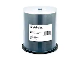 Verbatim - CD-R 700MB 52X White Thermal Printable, Hub Printable - 100pk Spindle