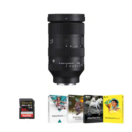 FOCUS
28 35 50 70 85
28-105mm 1:2.8 DG DN 68mm
SIGMA
L80
SanDisk Extreme PRO
64 GB
VideoStudio 2020
Painter essentials
AfterShot Pro 3 essentials
PaintShop Pro 2022