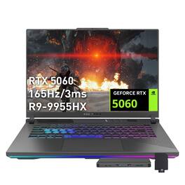 ASUS - ROG Strix G16 16" WUXGA Gaming Laptop,Ryzen 9 9955HX,64GB DDR5,2TB SSD+1TB Dock Set,GeForce RTX 5060,Win 11 - Gray