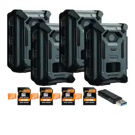 Spypoint - Force 40MP 4K Trail Camera (4 Pack) Bundle with Accessories
