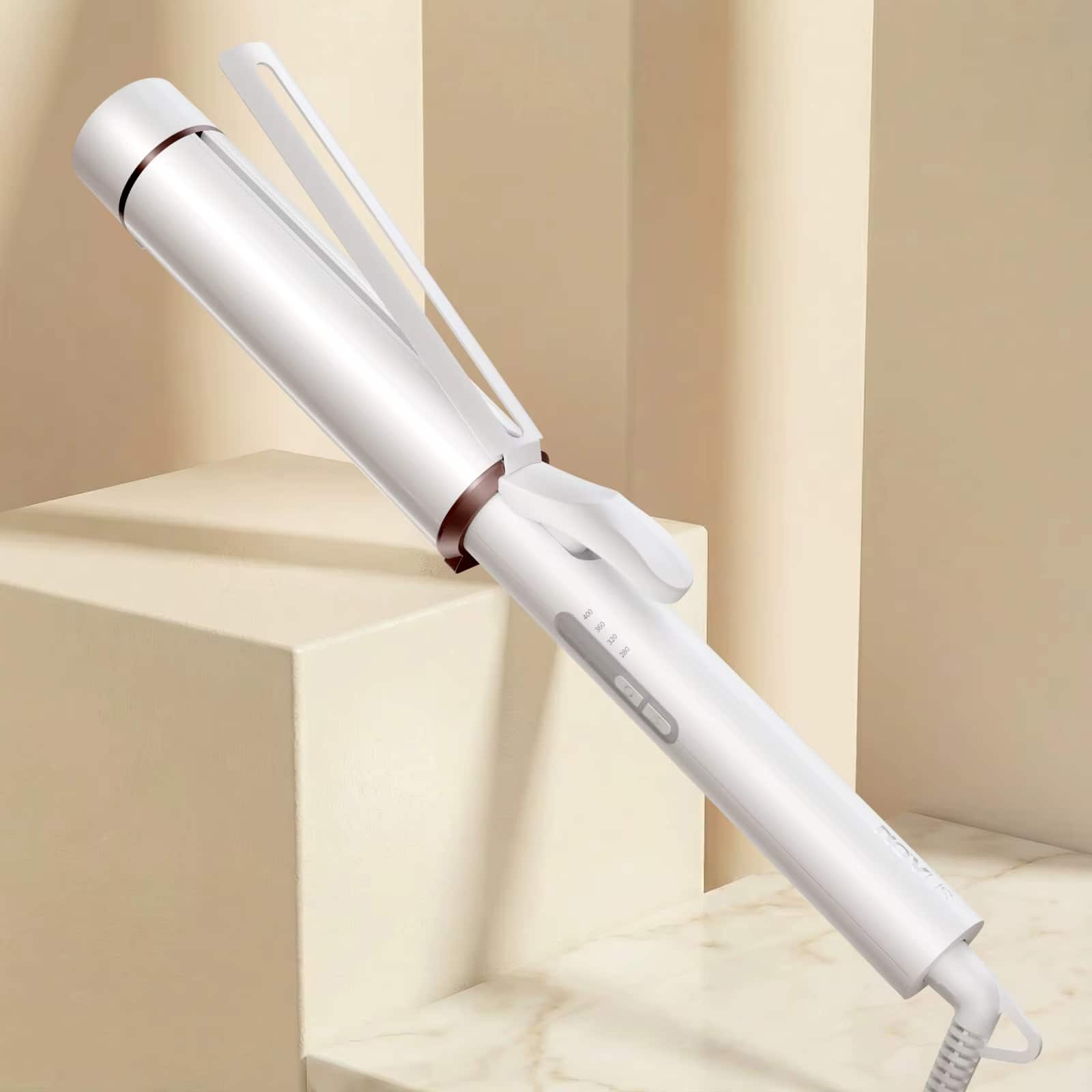 Cubilan - 1.5" Extra Long Curling Iron for Long Hair, Professional Ceramic Ionic Wand with Essential Oil Coating, 4 Heat Settings