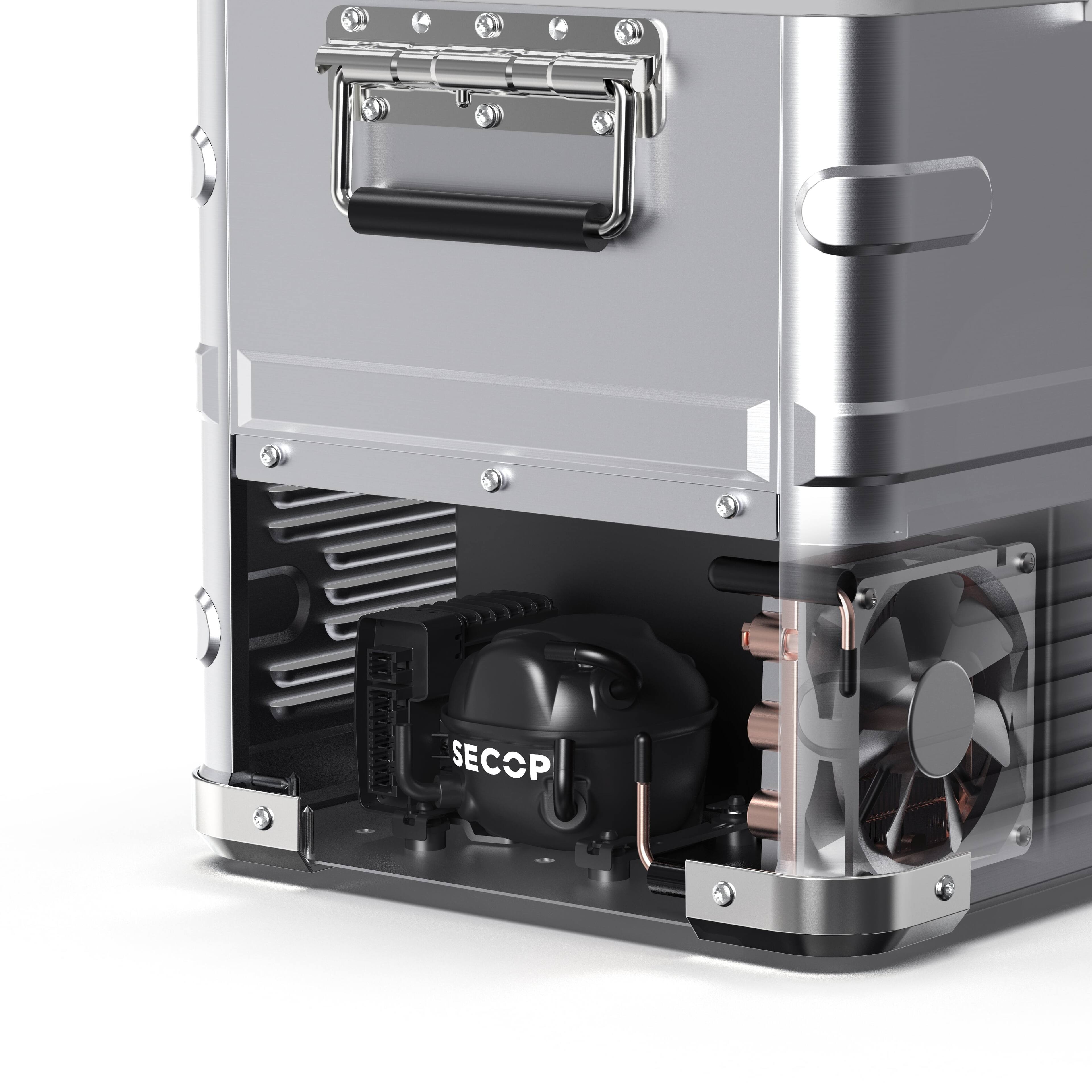 Alt View 5. ICECO - APL35 Aluminum Dual Zone 37QT Portable Cooler Silver - Silver.