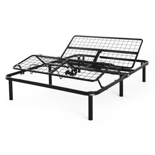 Hivvago - Twin XL Steel Adjustable Bed Frame Base with Remote Control - Black