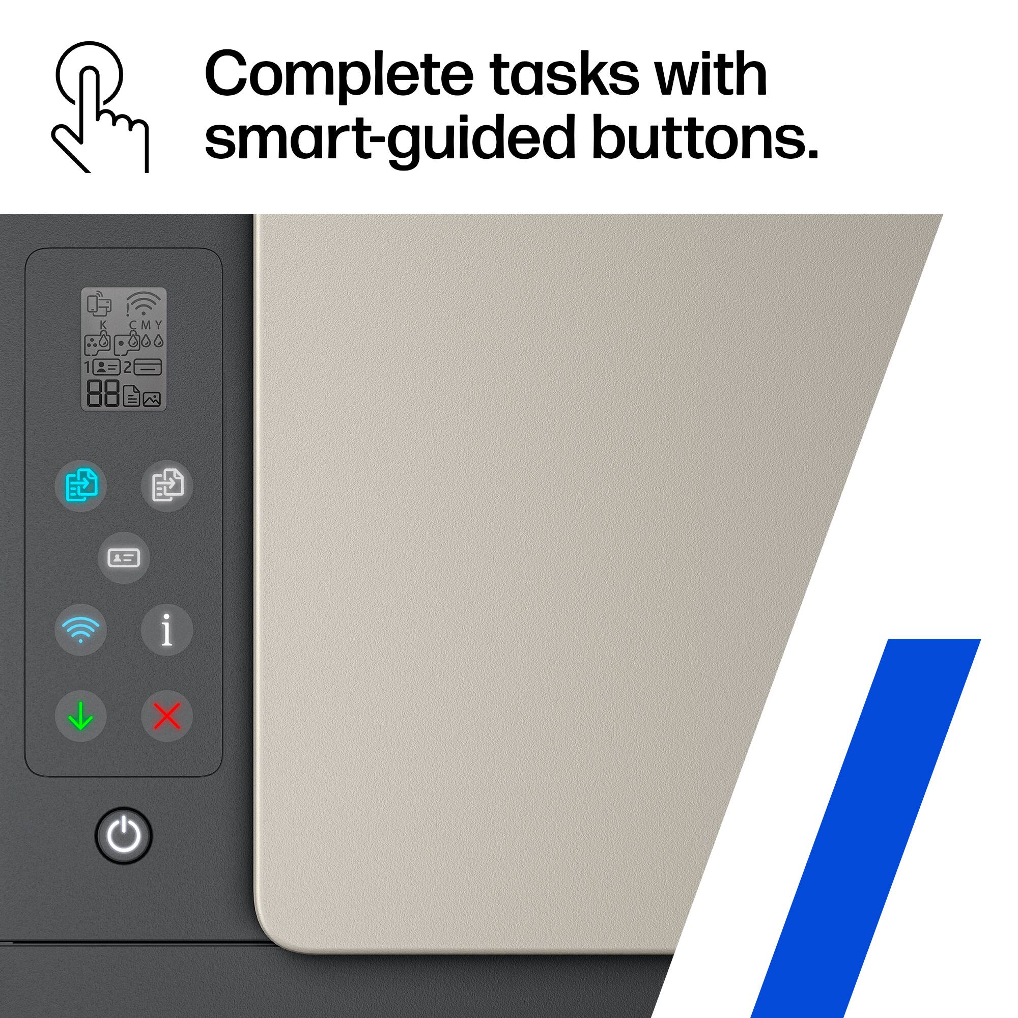 Complete tasks with smart-guided buttons.