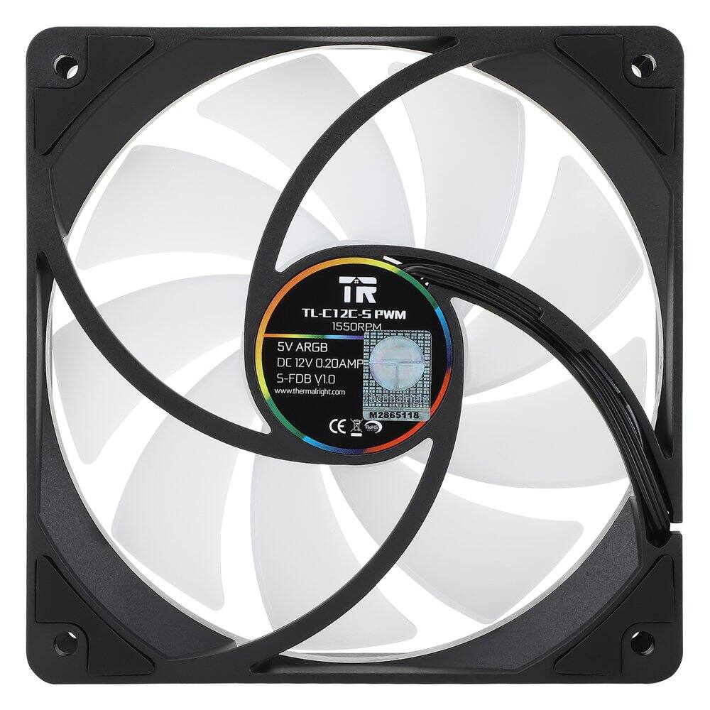 Thermalright TL-M12QRW X3 - Ventola per CPU da 120 mm, connettore PWM, raffreddamento silenzioso per computer con cuscinetto S-FDB, ventola per PC con effetto luce a specchio ARGB, silenziosa, bianco Thermalright TL-M12QRW X3 - Ventola per CPU da 120 mm, connettore PWM, raffreddamento silenzioso per computer con cuscinetto S-FDB, ventola per PC con effetto luce a specchio ARGB, silenziosa, bianco
