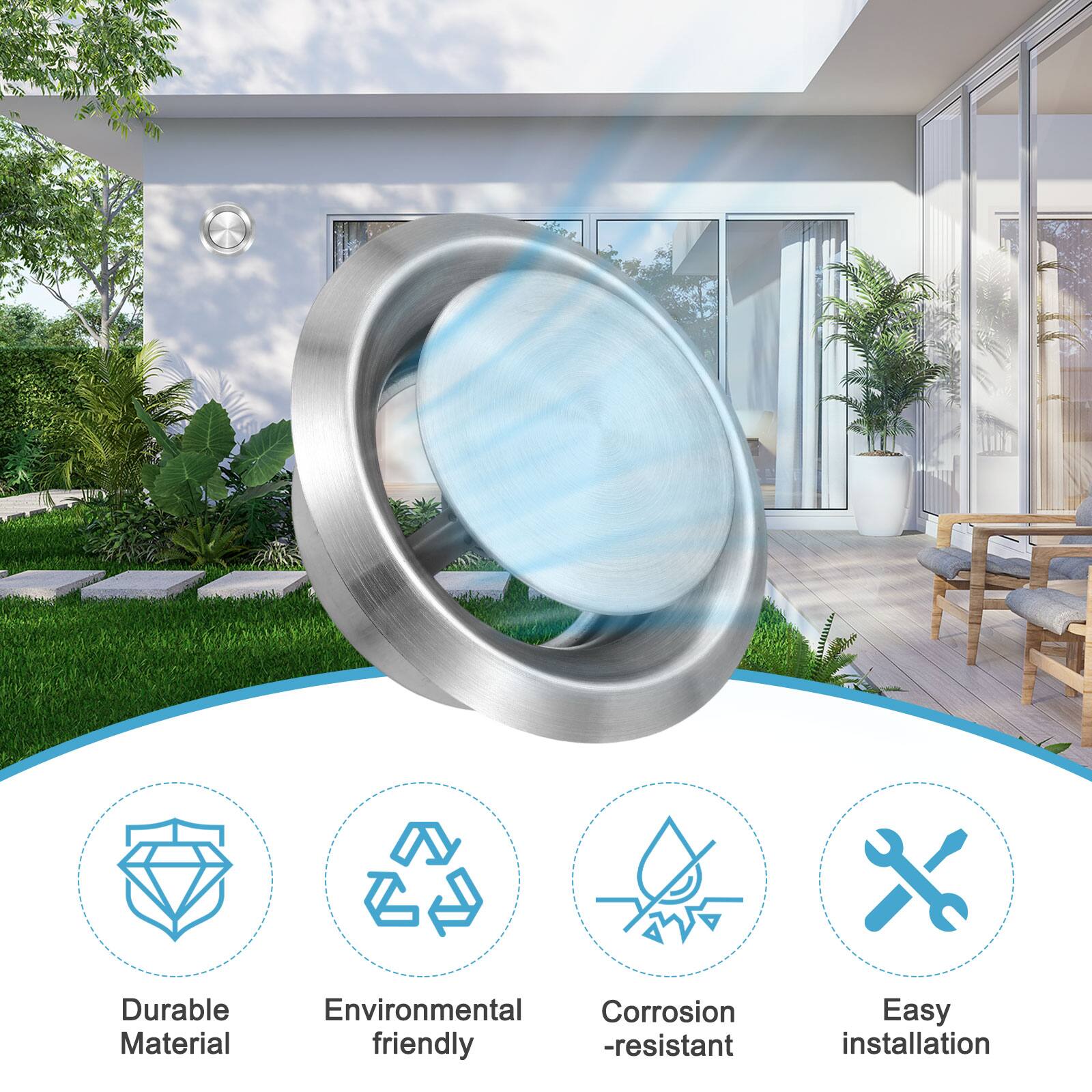 Durable Material  
Environmental friendly  
Corrosion-resistant  
Easy installation