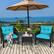 Alt View 1. Costway - 3PCS Outdoor Rattan Conversation Set Patio Garden Cushioned Sofa Chair - Turquoise.