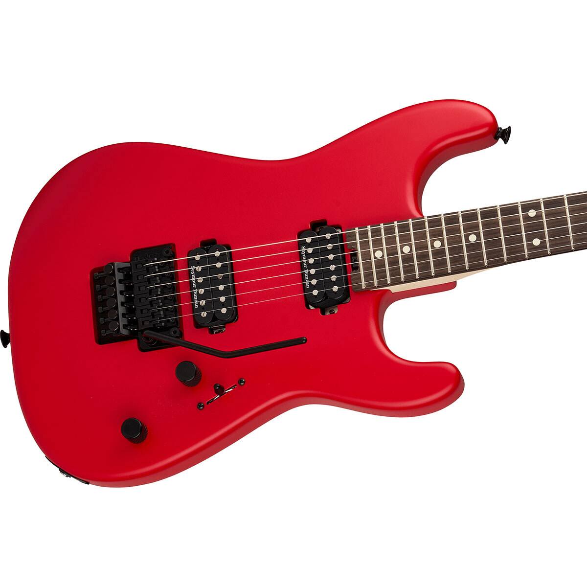Alt View 4. Charvel - Charvel Pro-Mod Series San Dimas Style 1 HH FR RW Electric Guitar, Satin Ferrari Red.