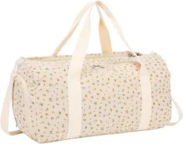 Vulpecula Spade - Duffle Bag for Gym Sports Women Girls Workout Travel Bag Weekender with Shoe Compartment and Wet Pocket - A-Corduroy-floral beige