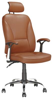 CorLiving - Leatherette Executive Office Chair - Brown
